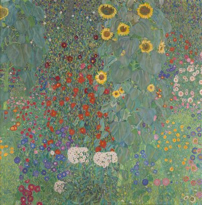 Garden with Sunflowers in the Countryside by Gustav Klimt